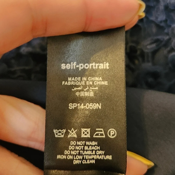 SELF-PORTRAIT Navy Blue Blouse - Picture 8 of 13